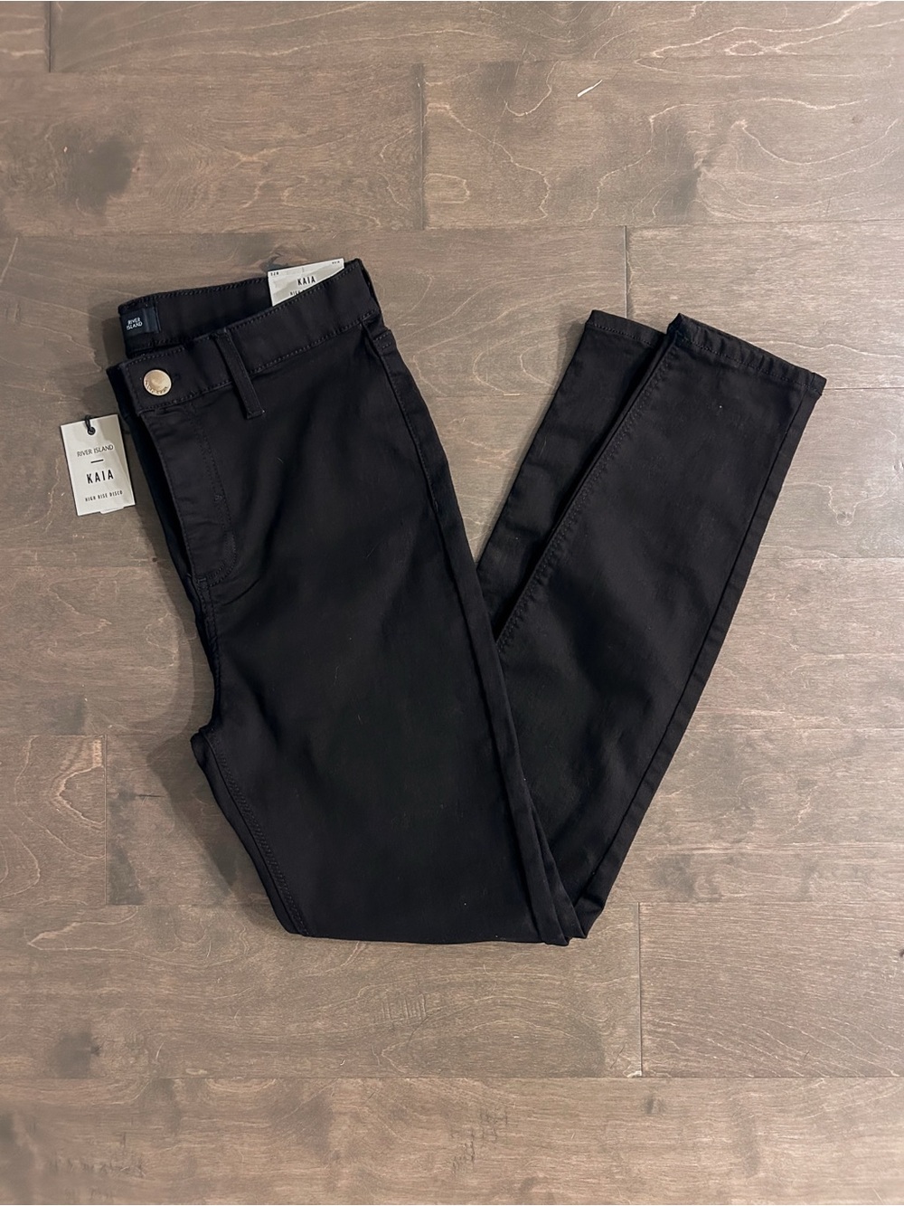 River Island Kaia High Rise Disco Jeans | Black | Size 12 | NWT